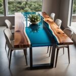 Beach Epoxy Resin Wood Table