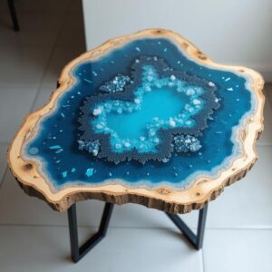 Epoxy Resin Geode Table