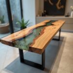 Epoxy Resin Waterfall River Table