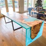 Epoxy Resin Waterfall Table Ocean 180cm