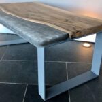 Grey Epoxy Resin Table 140 cm