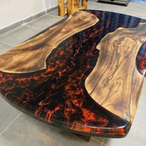 Oval Resin Lava Table 150cm