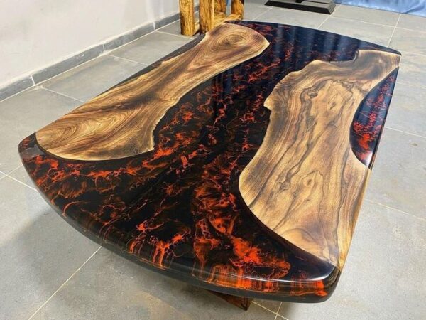 Oval Resin Lava Table 150cm