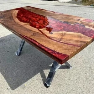 Resin Lava Red Table 150cm