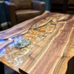 Star Wars Resin Live Edge Gold Table 160cm