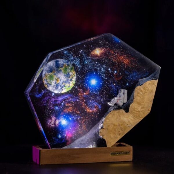 galaxy resin lamp