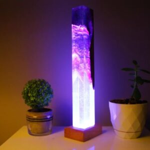 purple resin lamp