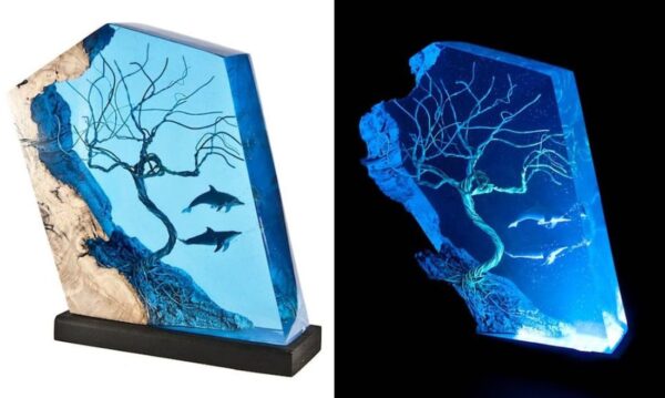 underwater resin lamp