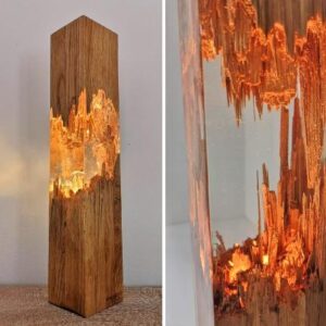 wood epoxy resin lamp