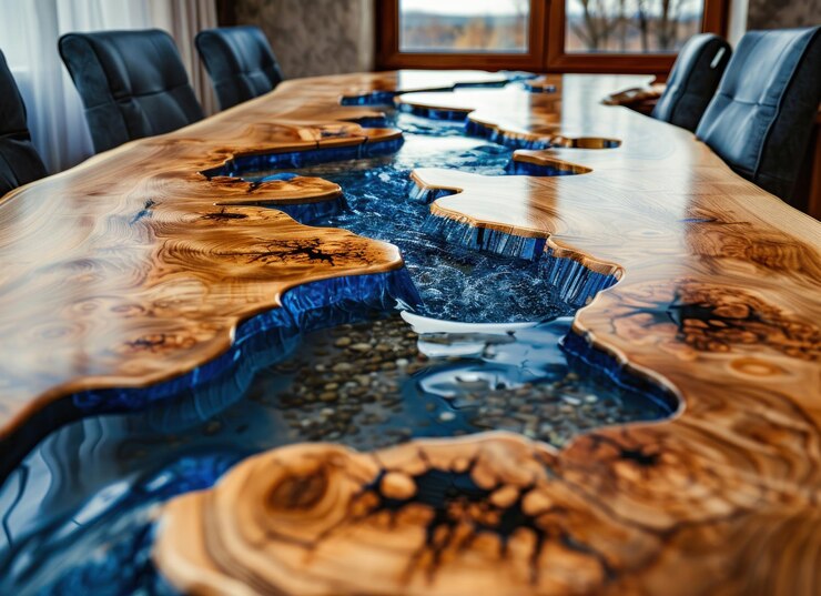 eco luxury resin tables high end reclaimed wood