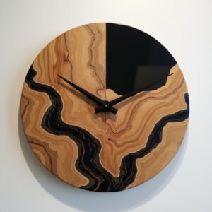 Epoxy Resin Wood Clock Black: A Masterpiece of Nature and Design