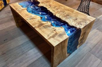 Epoxy Resin Waterfall River Table 150cm